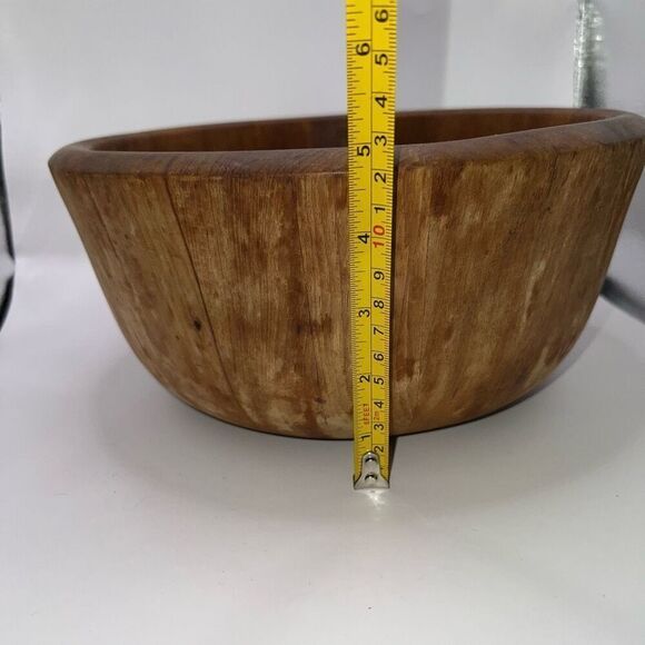DANSK International MCM Wood DENMARK Staved Teak Chunky Round Large Bowl Salads - Picture 2 of 7